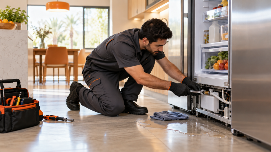 Checking refrigerator leak